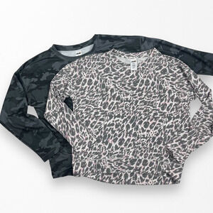 AVIA Womens Long Sleeve Tops‎ Camo Animal Print Size Large 12/14